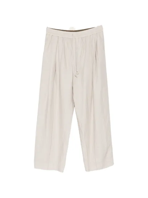 Ziggy Chen thin-stripe drawstring trousers
