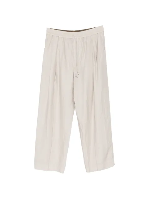 Ziggy Chen thin-stripe drawstring trousers