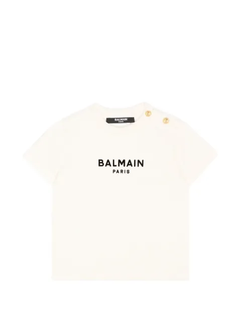 Balmain Kids camiseta con logo y botones