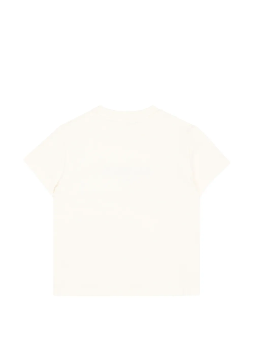 Balmain Kids T-shirt met logoprint en knoopdetail Beige