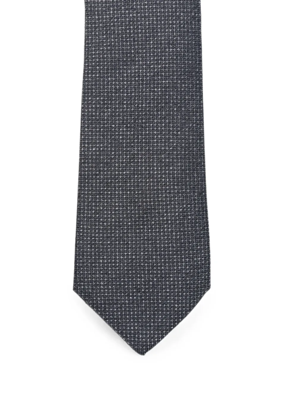 Canali Stropdas met micro-patroon Grijs