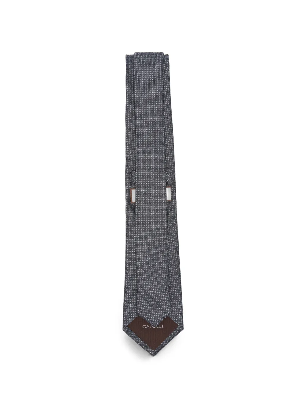 Canali Stropdas met micro-patroon Grijs
