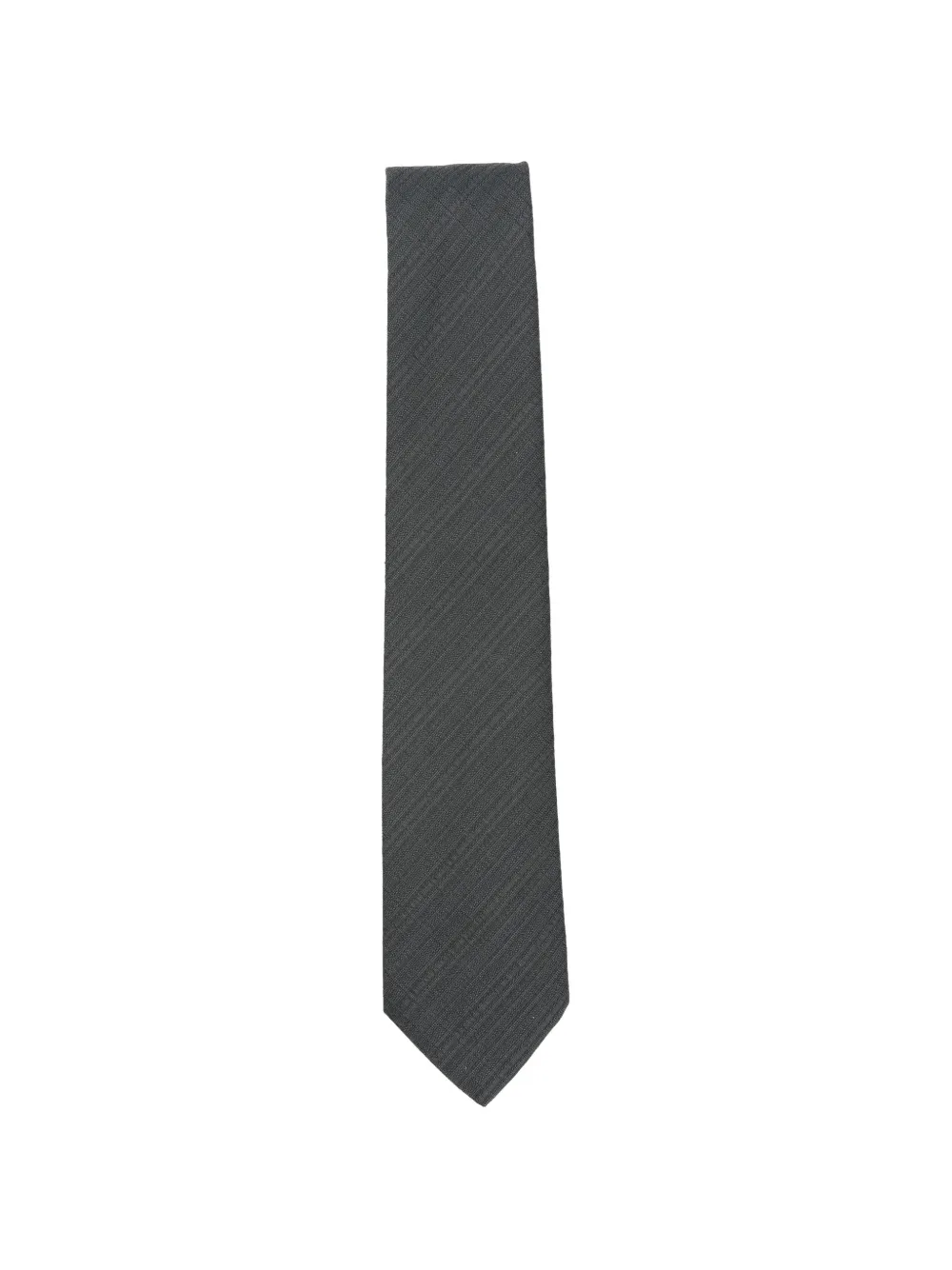 Canali Seidenkrawatte mit diagonalen Streifen - Grau