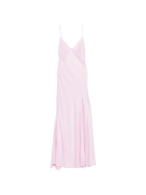 Alberta Ferretti robe longue à effet satiné et fente latérale