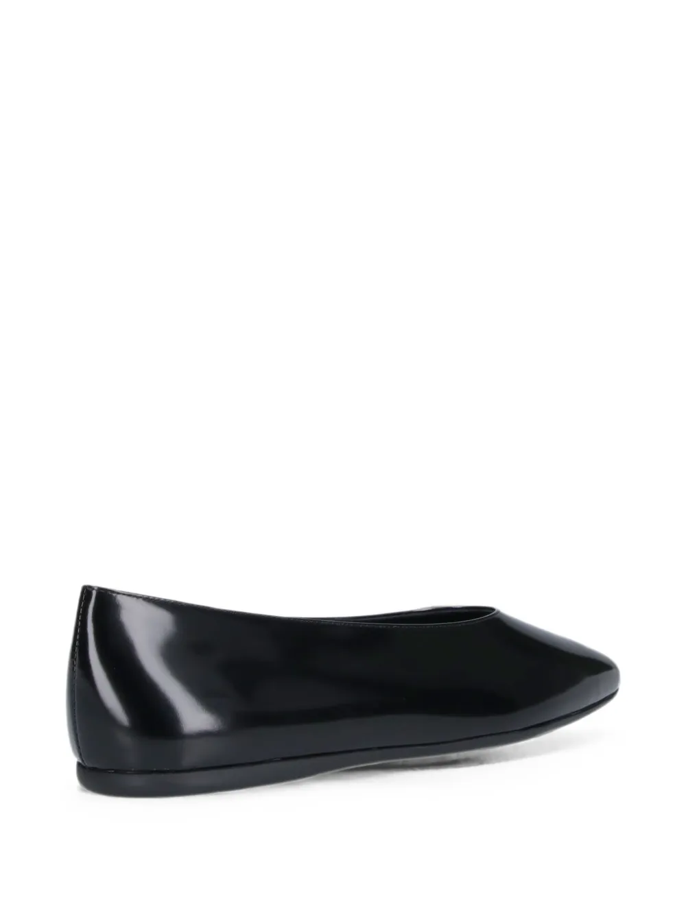 Prada polished leather ballet flats Zwart