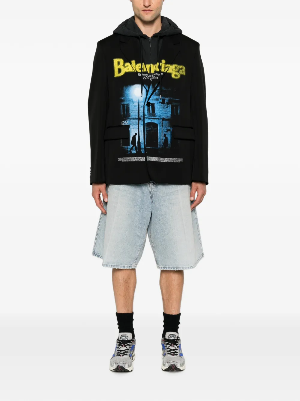 Balenciaga Gelaagd jack met grafische print Grijs