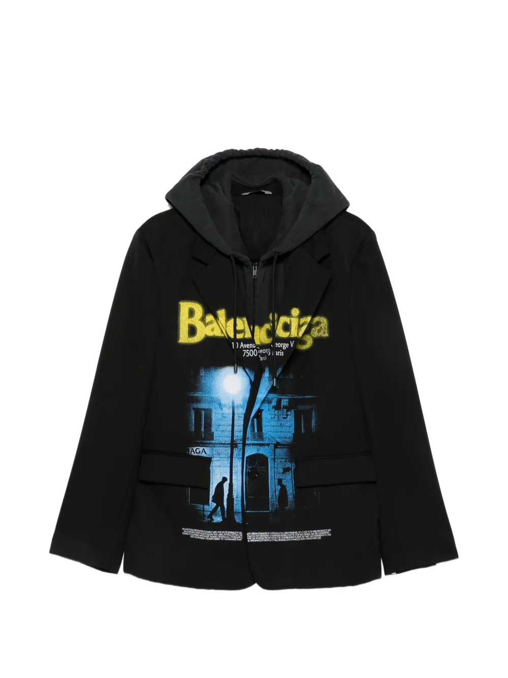 Balenciaga 그래픽 프린트 레이어드 재킷 | 그레이 | Image 1