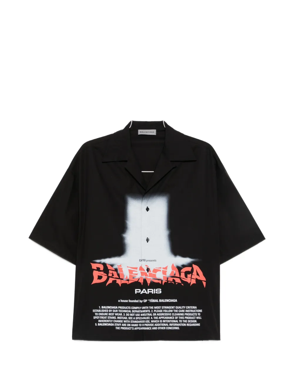 Balenciaga logo-print short-sleeve shirt - Nero