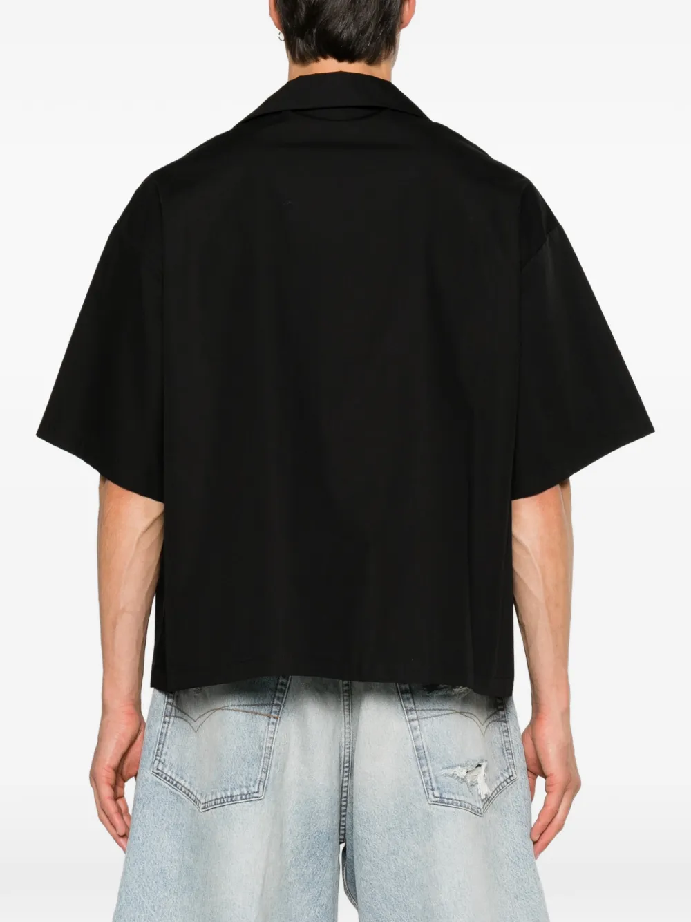 Balenciaga The Door bowlingshirt met korte mouwen Zwart