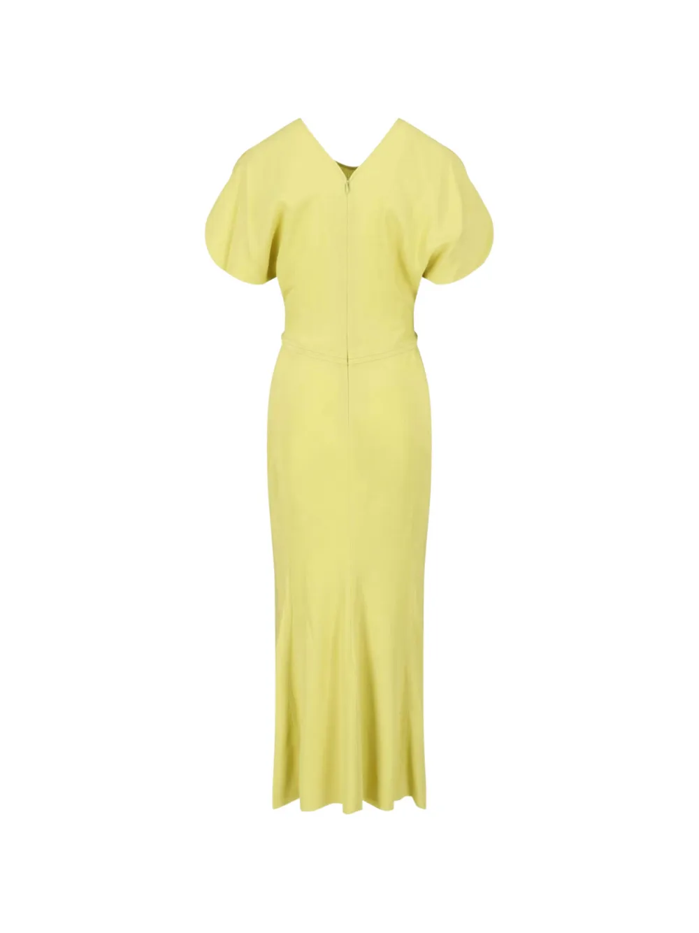 Victoria Beckham Bela midi-jurk met ruches Geel
