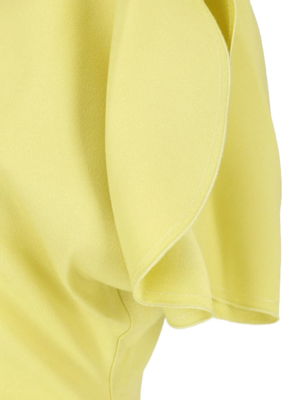 Victoria Beckham Bela midi-jurk met ruches Geel