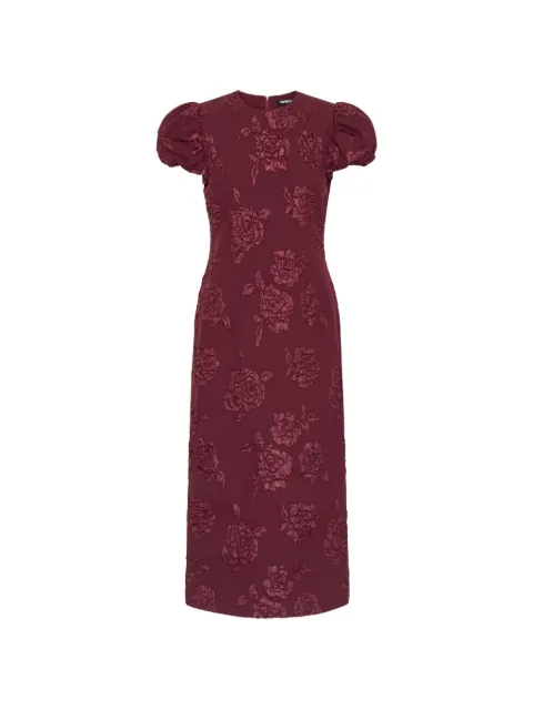 ROTATE BIRGER CHRISTENSEN jacquard midi puffy dress