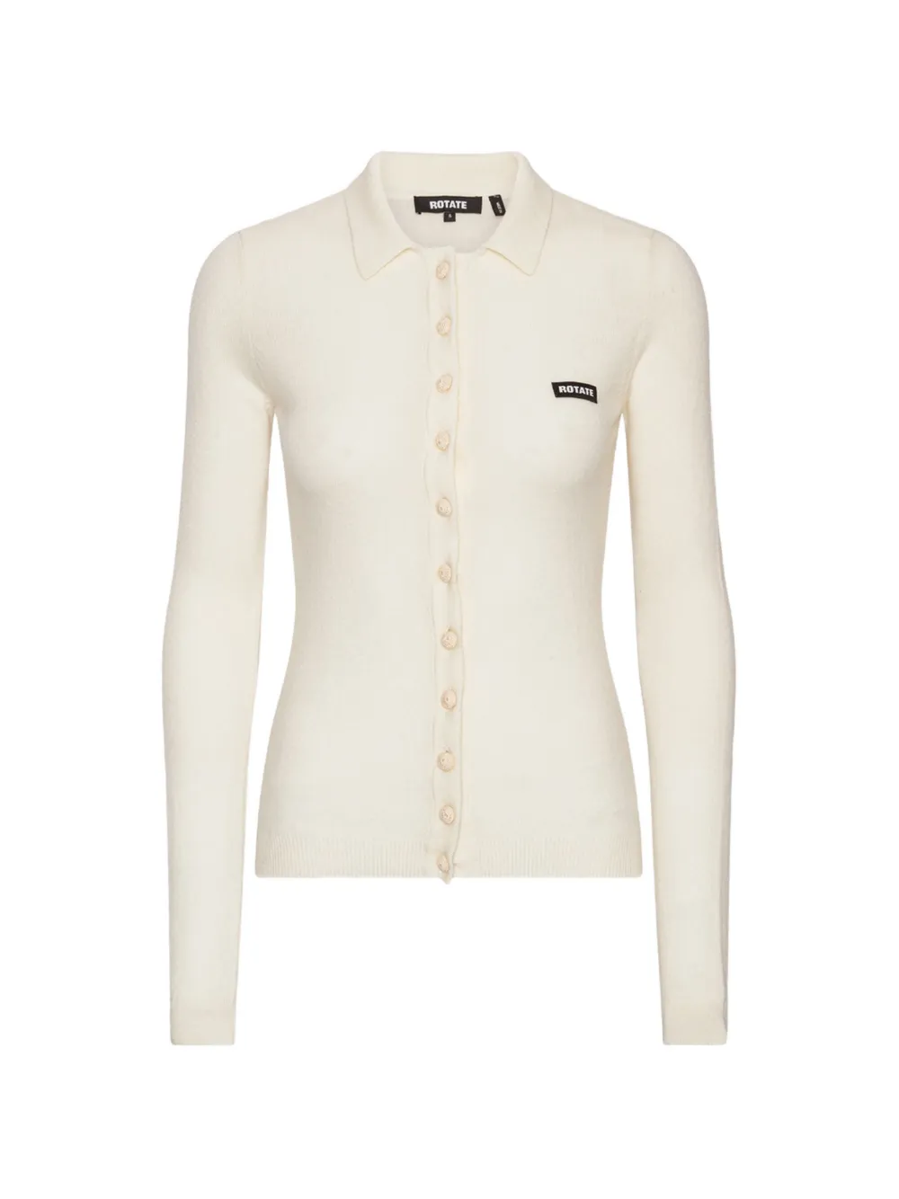 ROTATE BIRGER CHRISTENSEN knitted polo top - Bianco