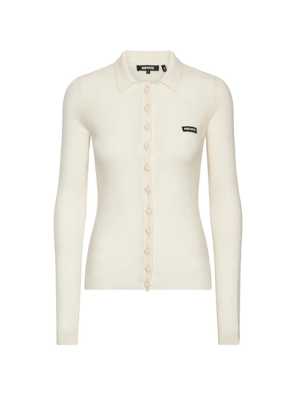 ROTATE BIRGER CHRISTENSEN knitted polo top - Bianco