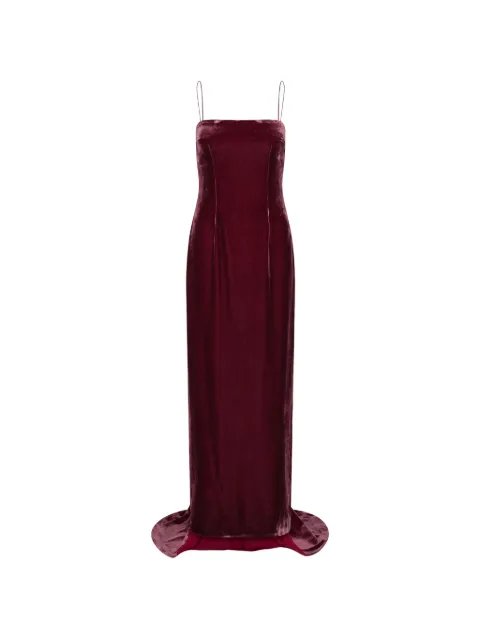 ROTATE BIRGER CHRISTENSEN silk velvet strap dress