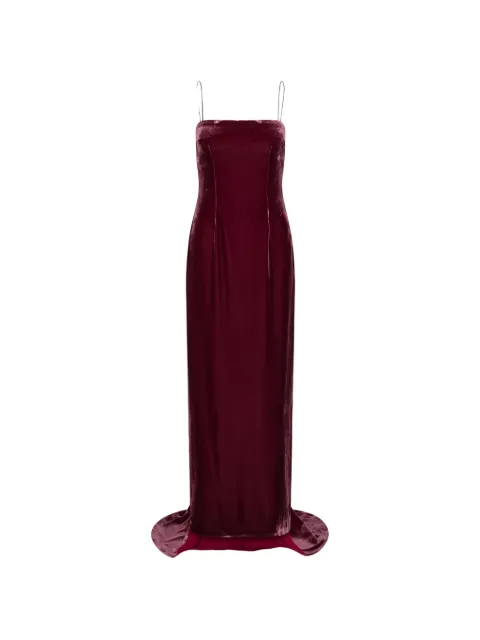 ROTATE BIRGER CHRISTENSEN silk velvet strap dress