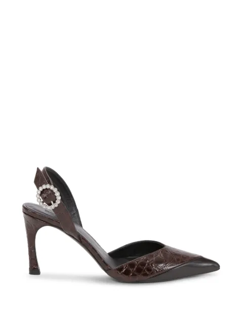 ROTATE BIRGER CHRISTENSEN leather mules slingback brown