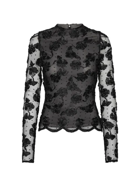 ROTATE BIRGER CHRISTENSEN flower mesh ls top