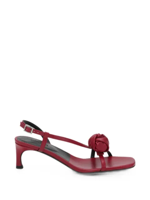 ROTATE BIRGER CHRISTENSEN mid-heel knot leather sandals