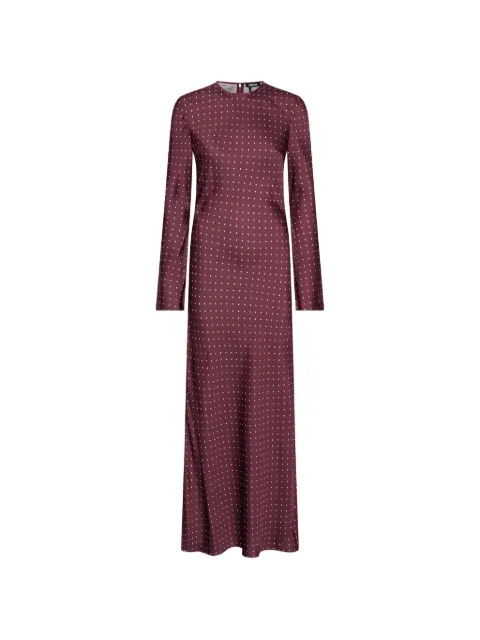 ROTATE BIRGER CHRISTENSEN vestido largo con motivo de lunares