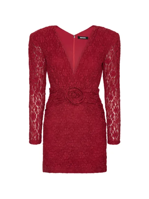 ROTATE BIRGER CHRISTENSEN lace V-neck mini dress