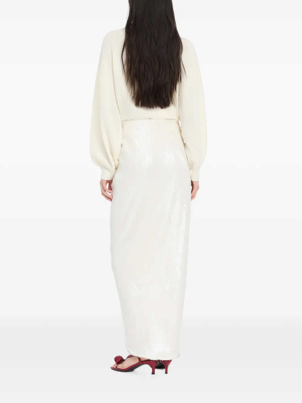 ROTATE BIRGER CHRISTENSEN Oversized gebreide trui Wit