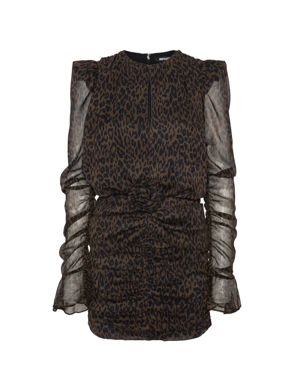 ROTATE BIRGER CHRISTENSEN ruched flower mini dress - Braun