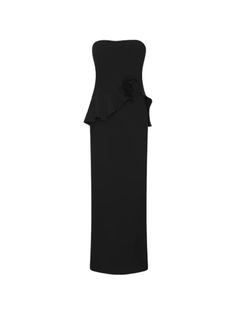 ROTATE BIRGER CHRISTENSEN long flower strapless dress