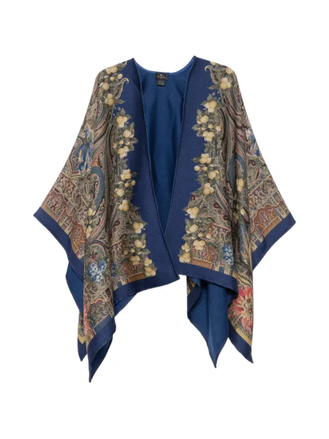 ETRO paisley-print cape jacket