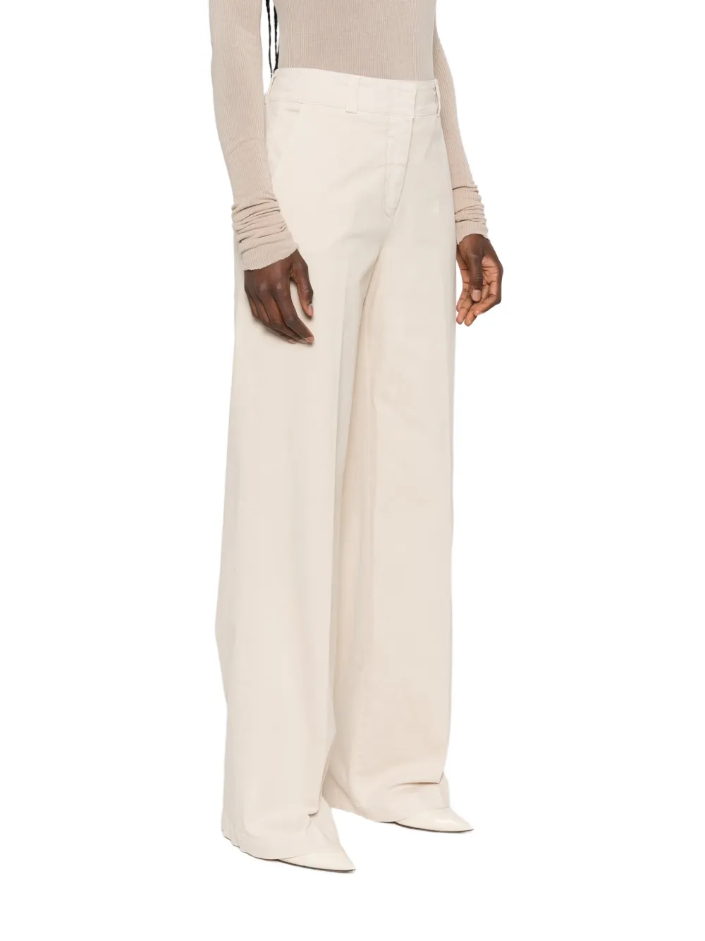 Peserico Broek met wijde pijpen Beige