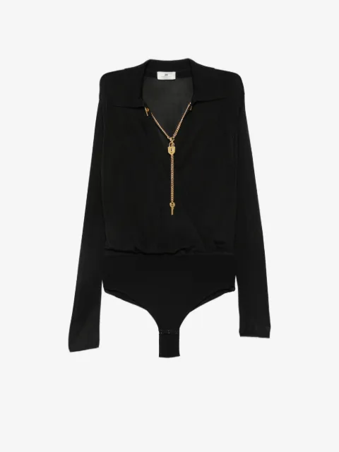 Elisabetta Franchi body con detalle de cadena