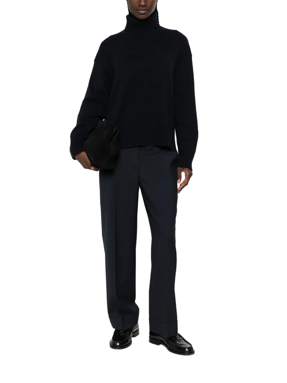 Peserico Geplooide pantalon met manchetten Blauw