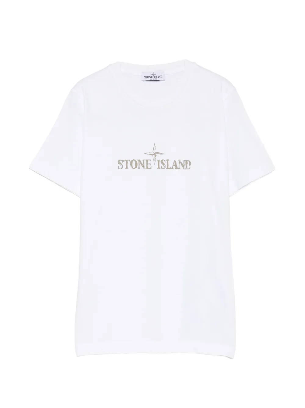 Stone Island Junior logo-print T-shirt - Bianco