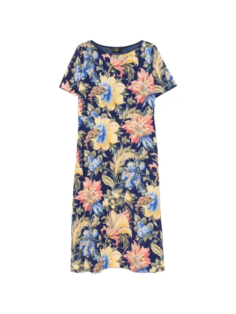 ETRO floral-print short-sleeve midi dress