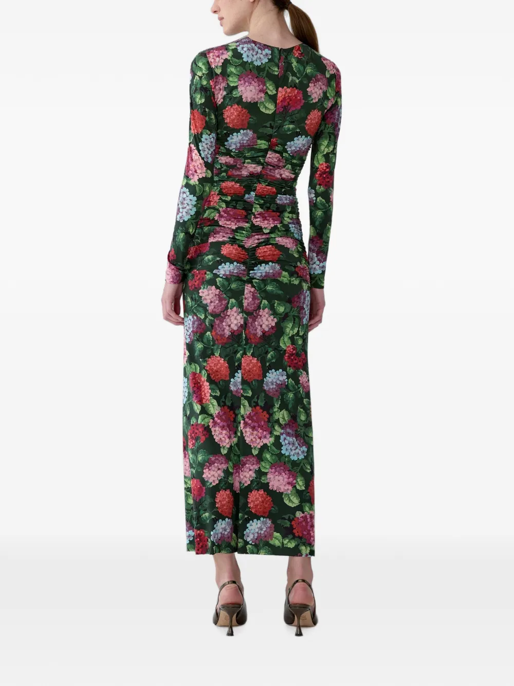 Carolina Herrera Jurk met hortensia-print Groen