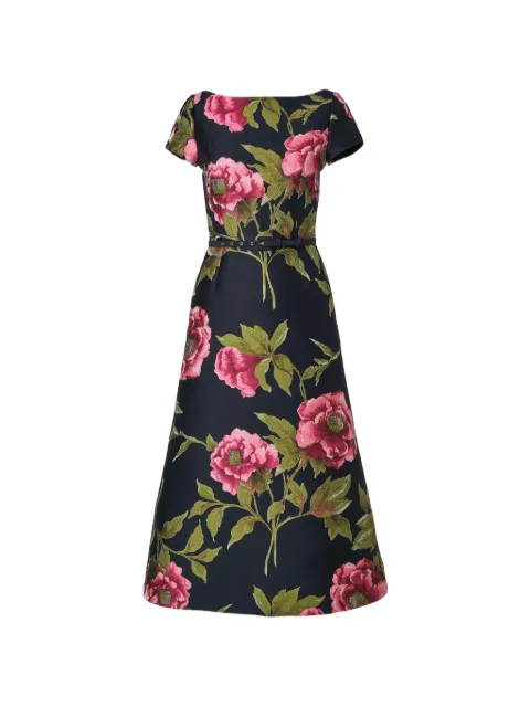Carolina Herrera foral-pattern midi dress
