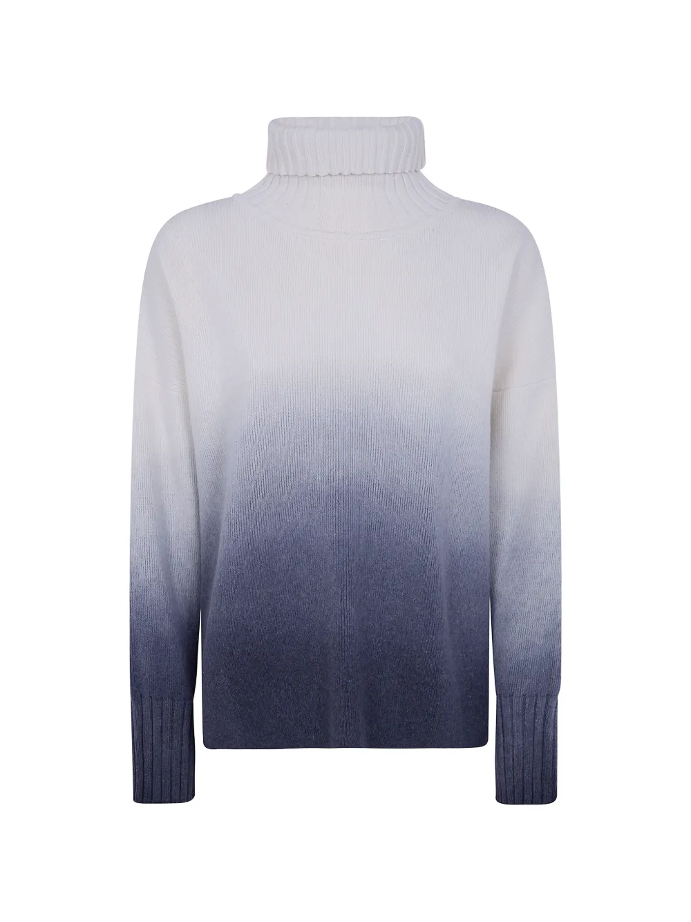 Liviana Conti Rollkragenpullover mit Batikmuster - Weiß