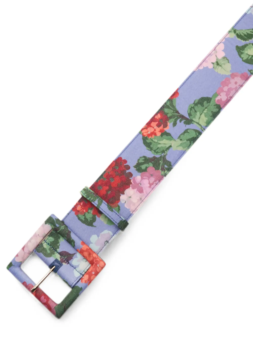 Carolina Herrera Icon Hydrangea-print Belt in Blue, view 3