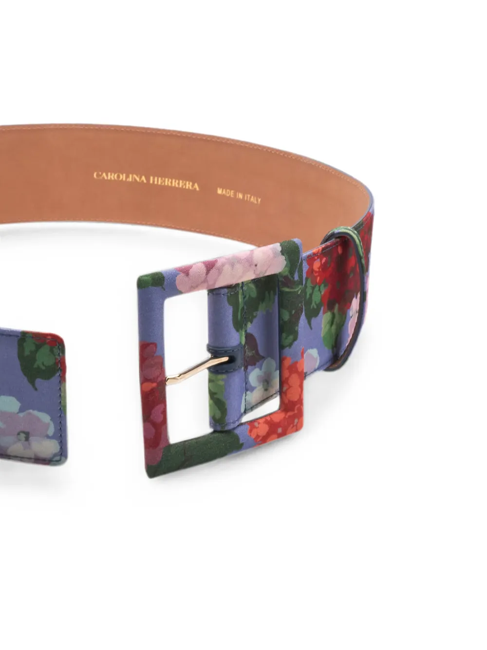 Carolina Herrera Icon Hydrangea-print Belt in Blue, view 2