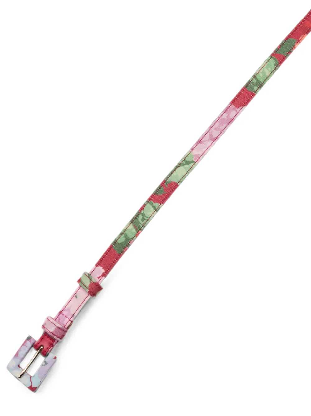 Carolina Herrera Skinny riem met bloemenprint Rood