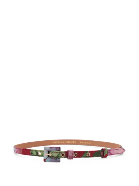 Carolina Herrera hydrangea-print skinny belt