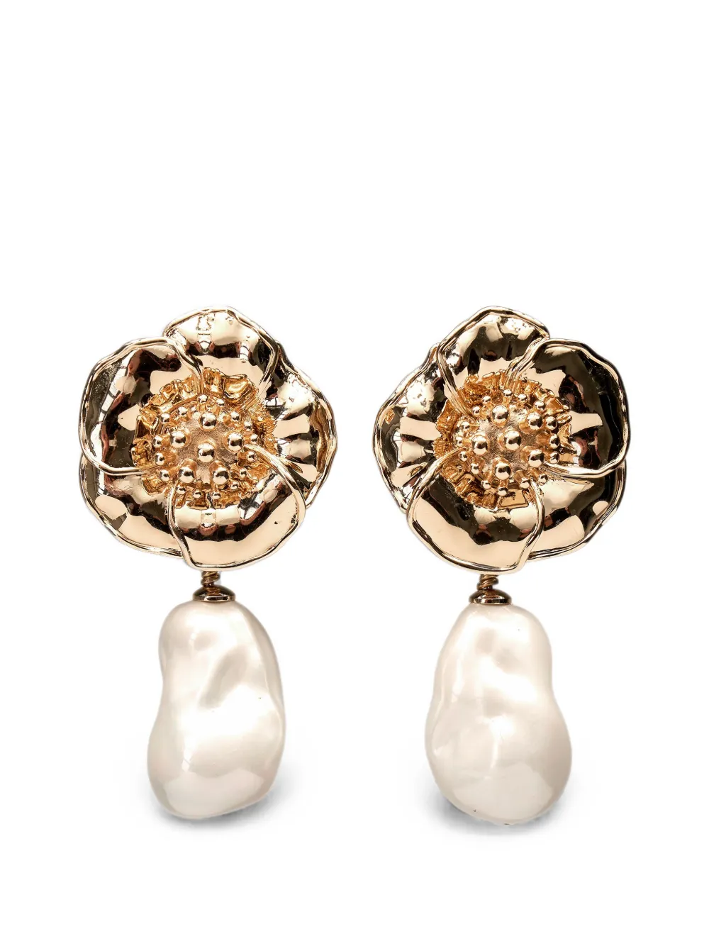Carolina Herrera flower-motif earrings - Oro