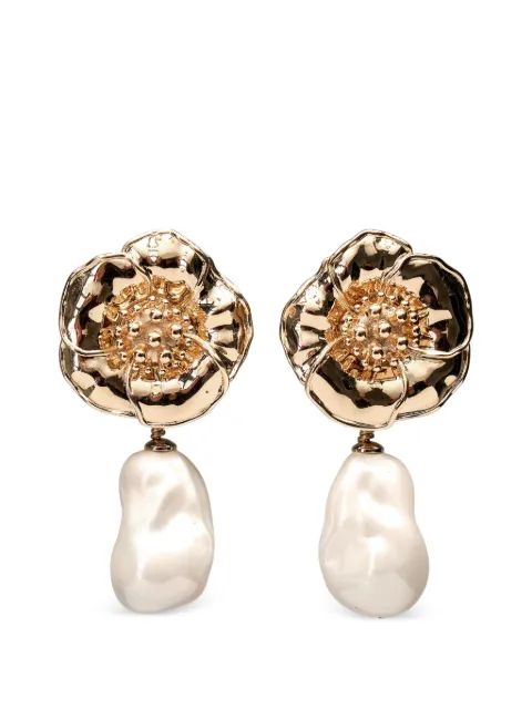 Carolina Herrera flower-motif earrings