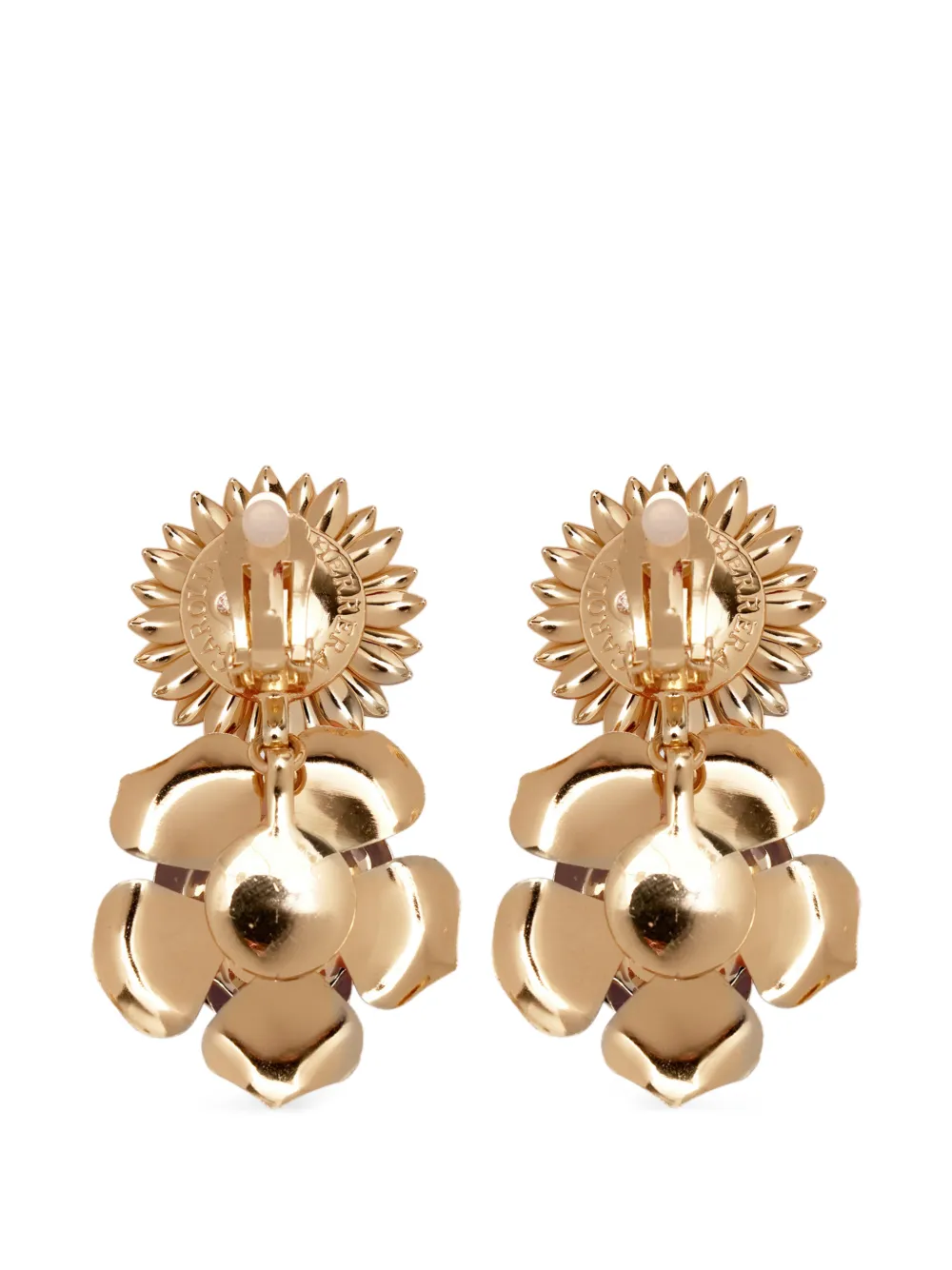 Carolina Herrera Flower-drop Earrings in Gold, view 3
