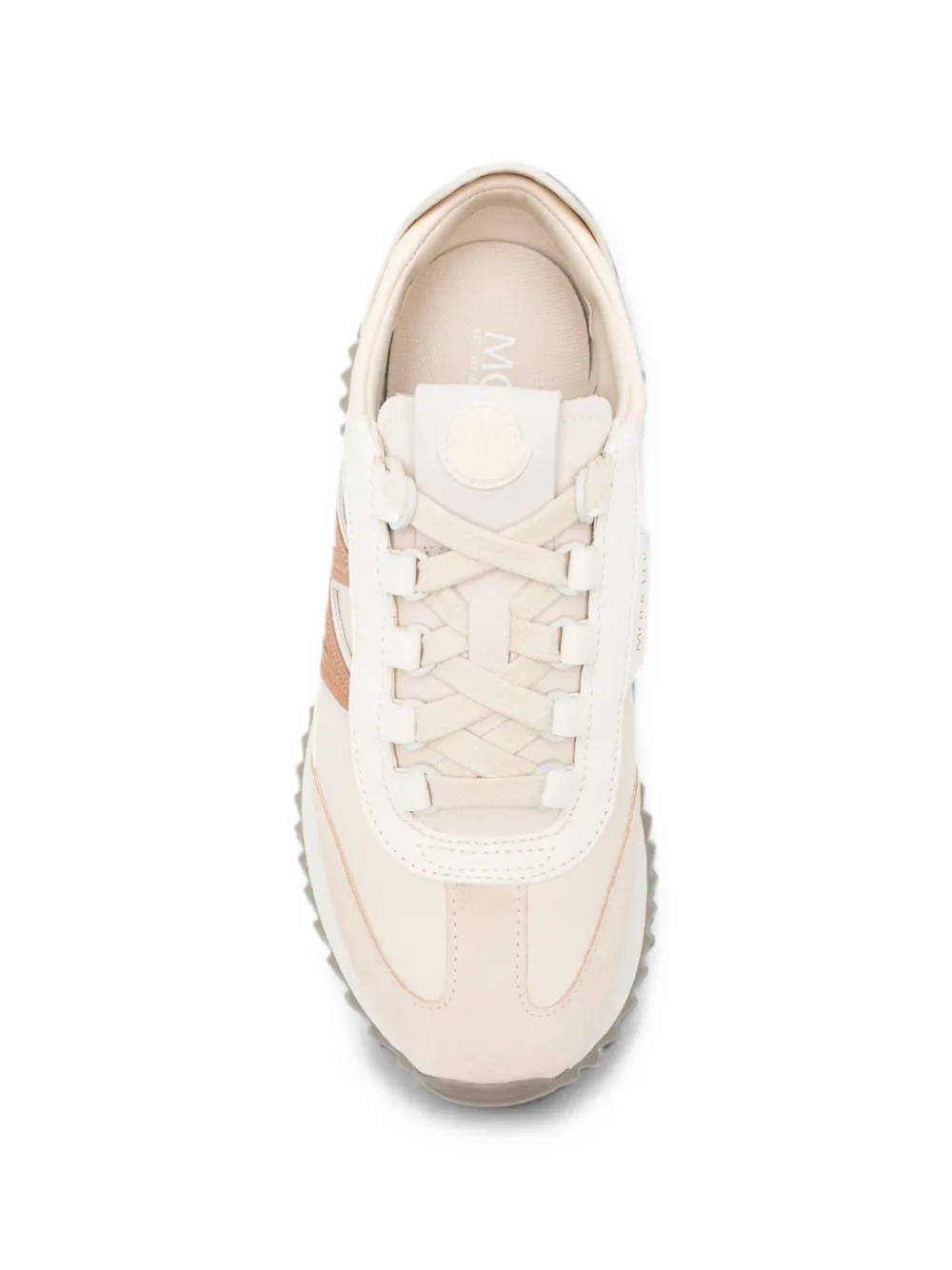 Moncler logo-patch serrated-sole sneakers Beige
