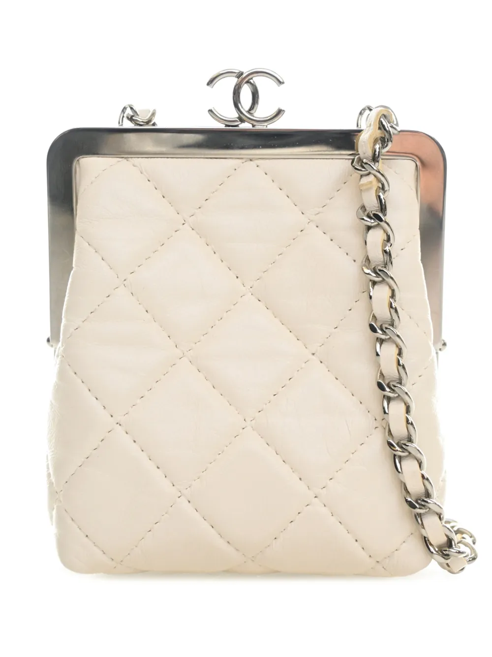 CHANEL Pre-Owned Clutch da sera con catena CC 2021 - Bianco