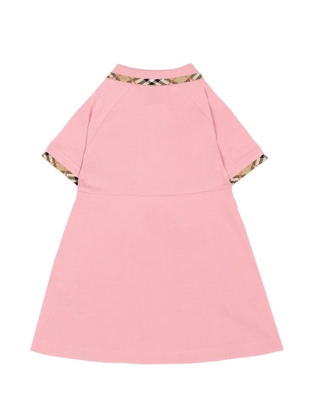 Burberry Kids Polojurk met geruite afwerking Roze