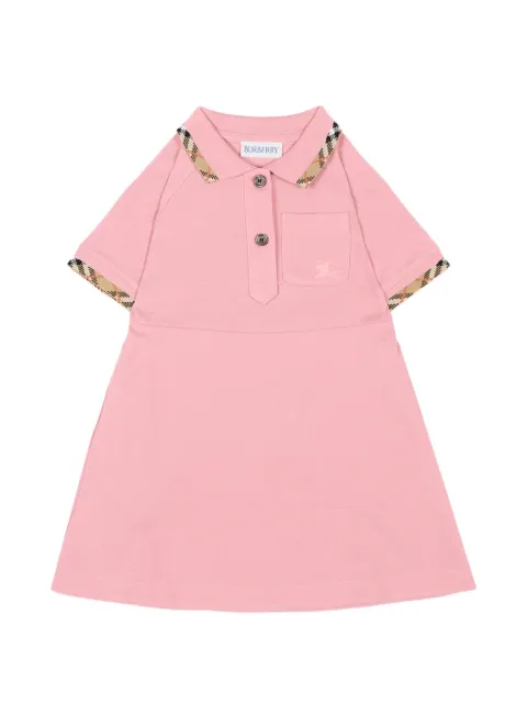 Burberry Kids robe-polo à carreaux