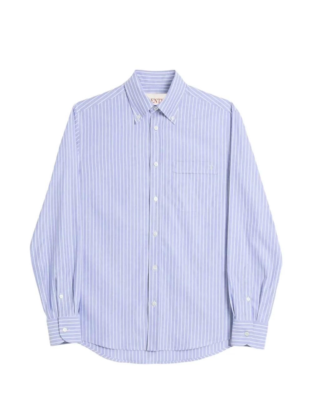 Valentino Garavani logo-embroidered striped shirt - Blu