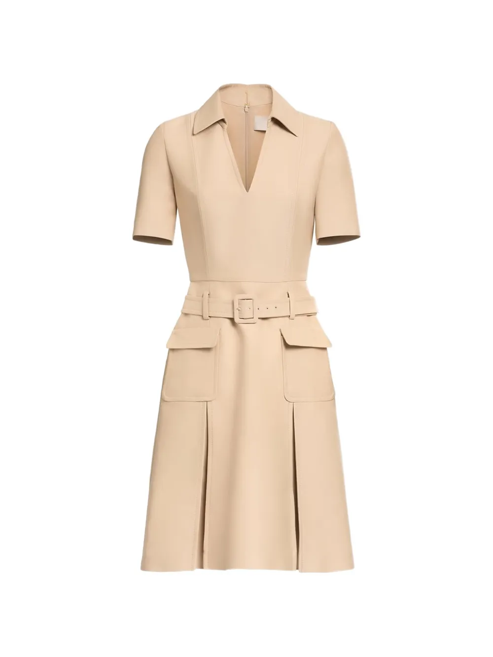 Elie Saab belted pleated day dress - Toni neutri